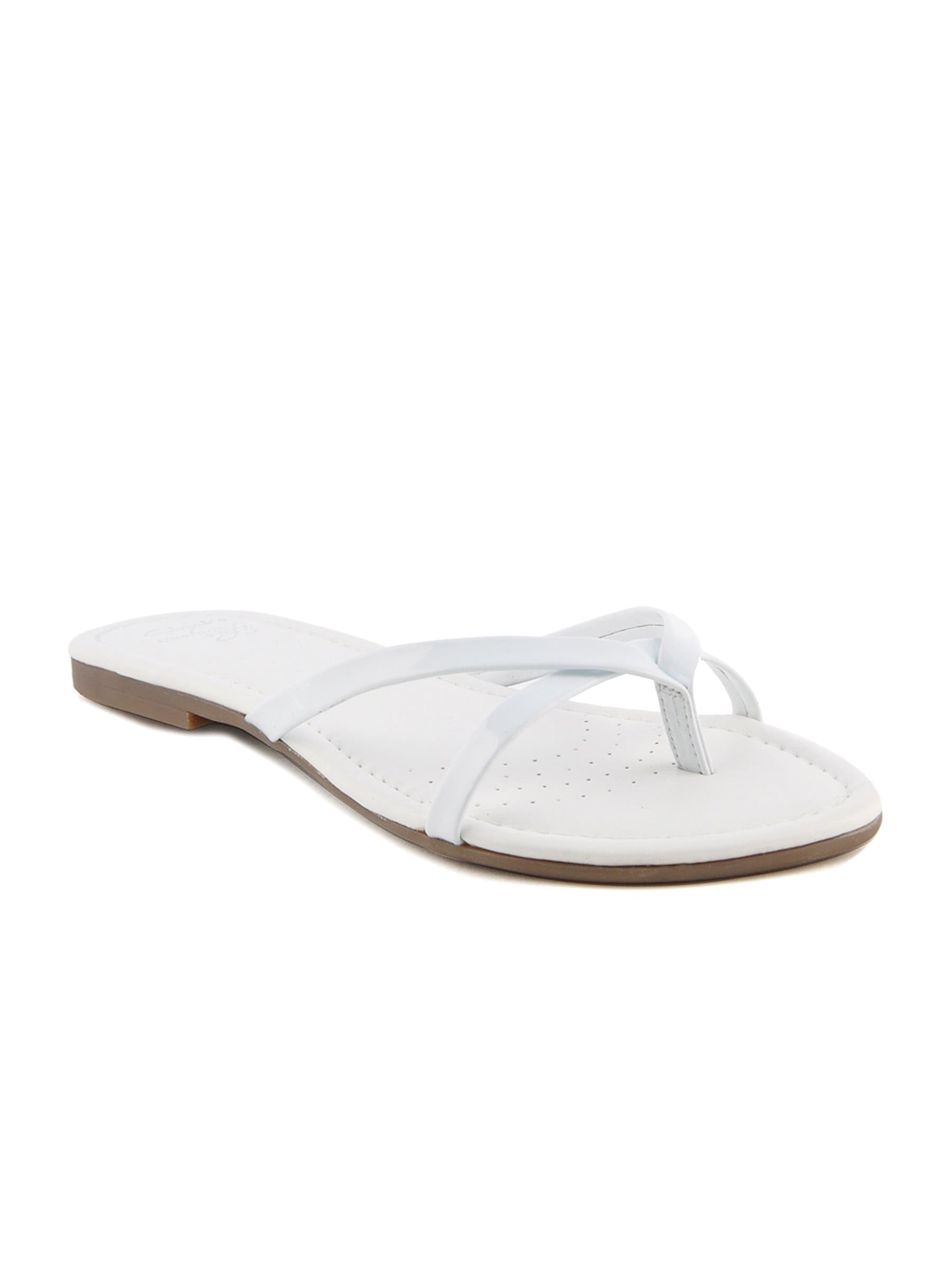 image of Clarks Women White Leather Flats