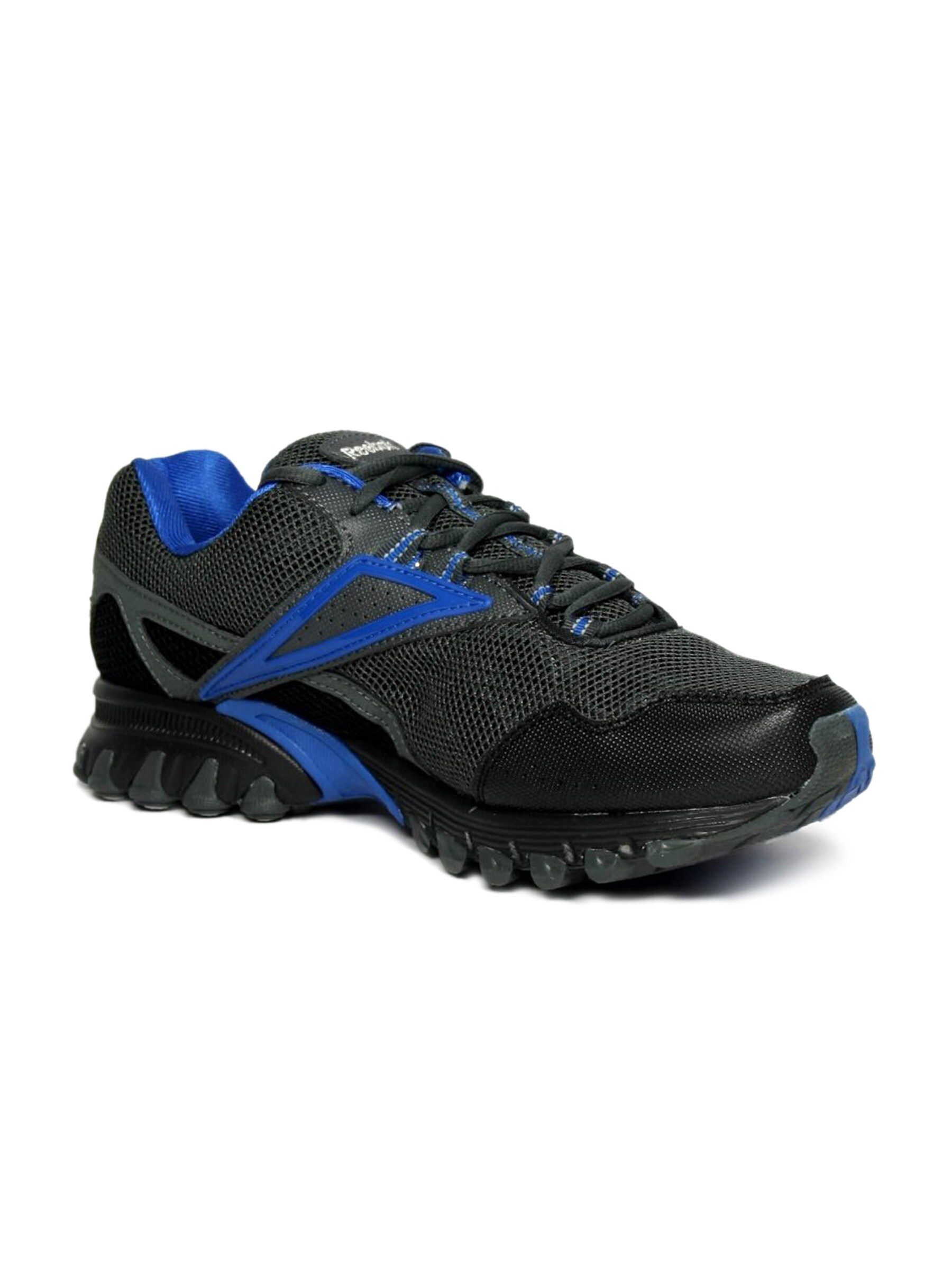 image of Reebok Men's Trail Mud Slinger Black Blue Shoe